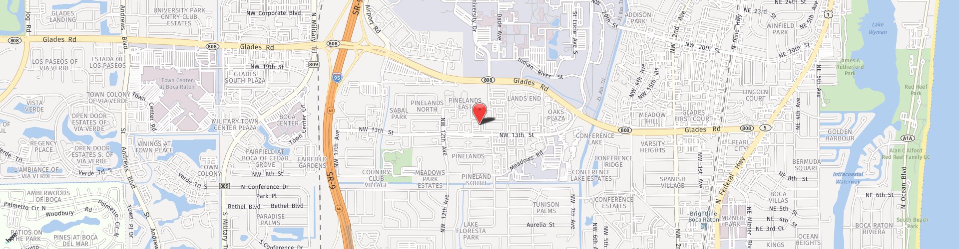 Location Map: 1001 NW 13th Street Boca Raton, FL 33486