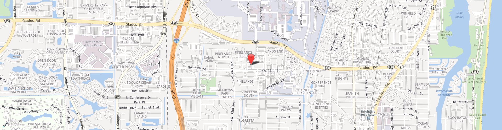 Location Map: 1001 NW 13th Street Boca Raton, FL 33486
