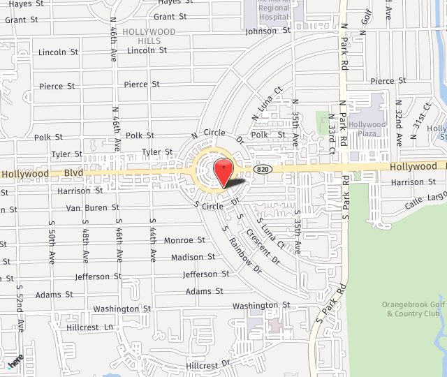 Location Map: 3850 Hollywood Blvd Hollywood, FL 33021
